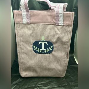 Thirty-one Small Essential Tote Farmers Market Lunch Bag T Monogram Purple